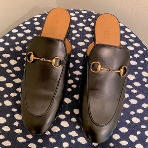 Gucci Princetown Black Leather Mules